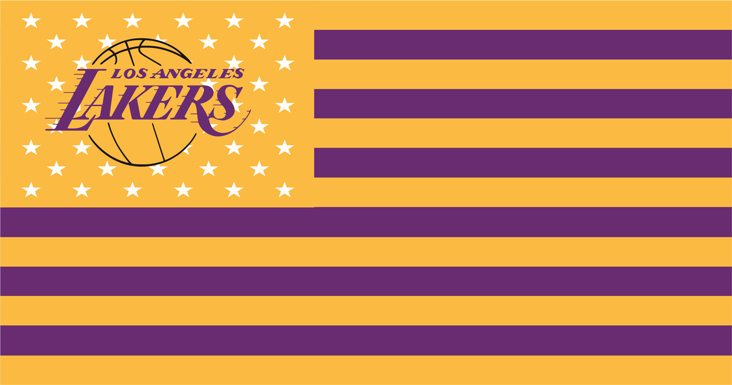 Los Angeles Lakers Flags DIY iron on transfer (heat transfer) Los Angeles Lakers Flags DIY iron on transfer (heat transfer)